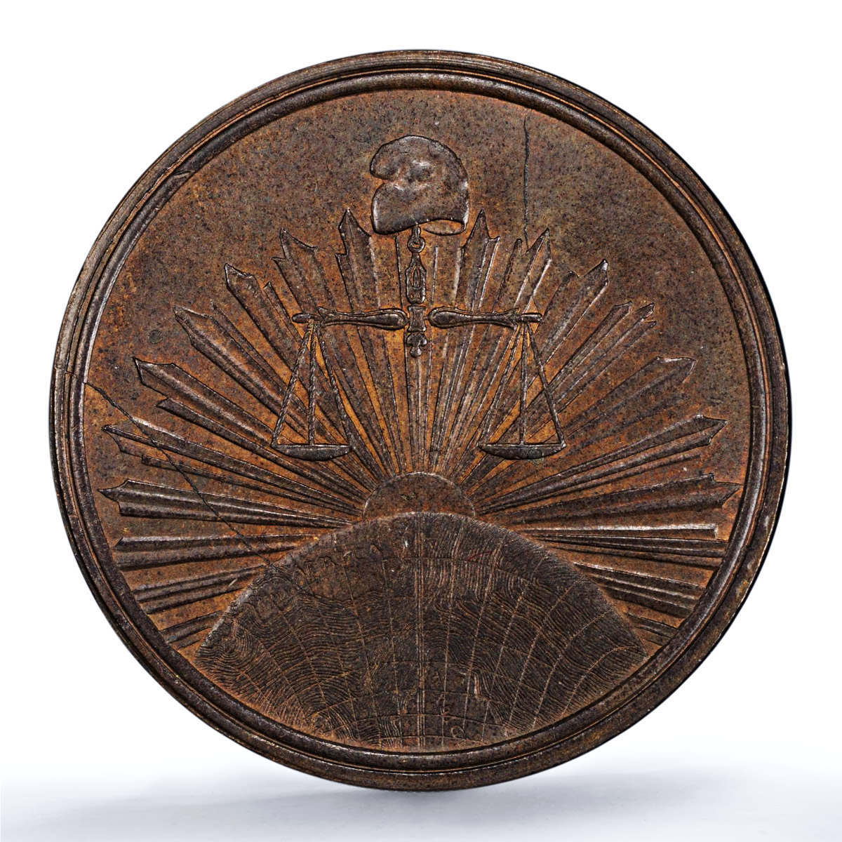 Spain Democratic Republicans Against Monarchy Vives-827 MS 63 PCGS BN medal 1869