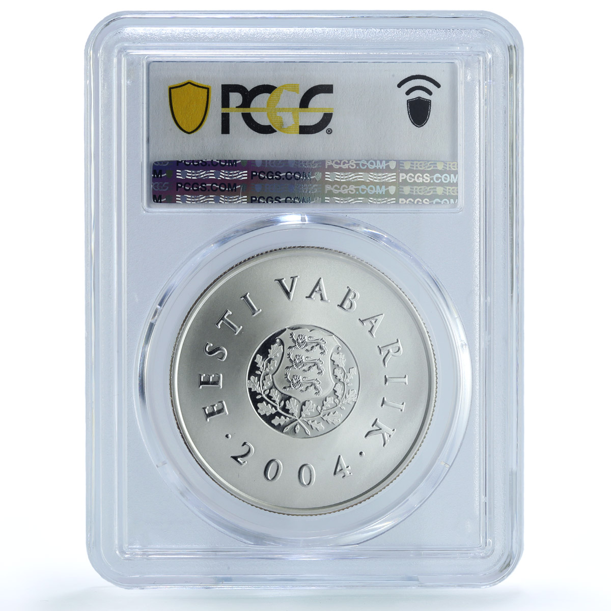 Estonia 10 krooni National Flag Coloured KM-40 PR 70 PCGS silver coin 2004 Estonia 10 krooni National Flag Coloured KM-40 PR 70 PCGS silver coin 2004