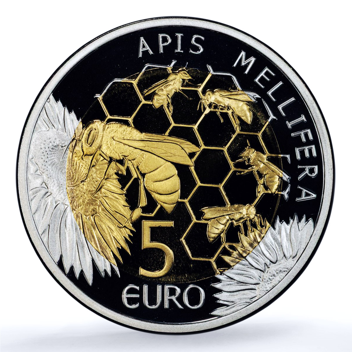 Luxembourg 5 euros Bee Apis Mellifera Gilt KM-127 PR 69 PCGS silver coin 2013