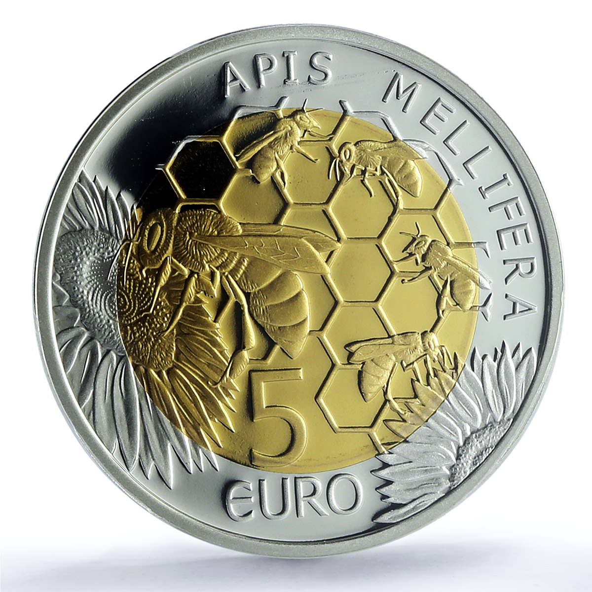 Luxembourg 5 euros Bee Apis Mellifera Gilt KM-127 PR 69 PCGS silver coin 2013