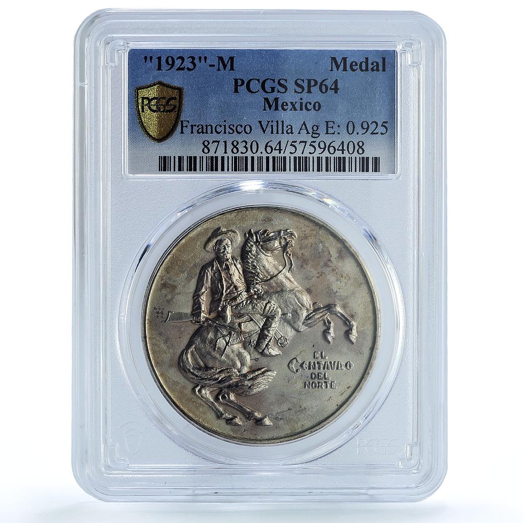 Mexico Francisco Villa Centauro Del Norte Horseman SP 64 PCGS silver medal 1923