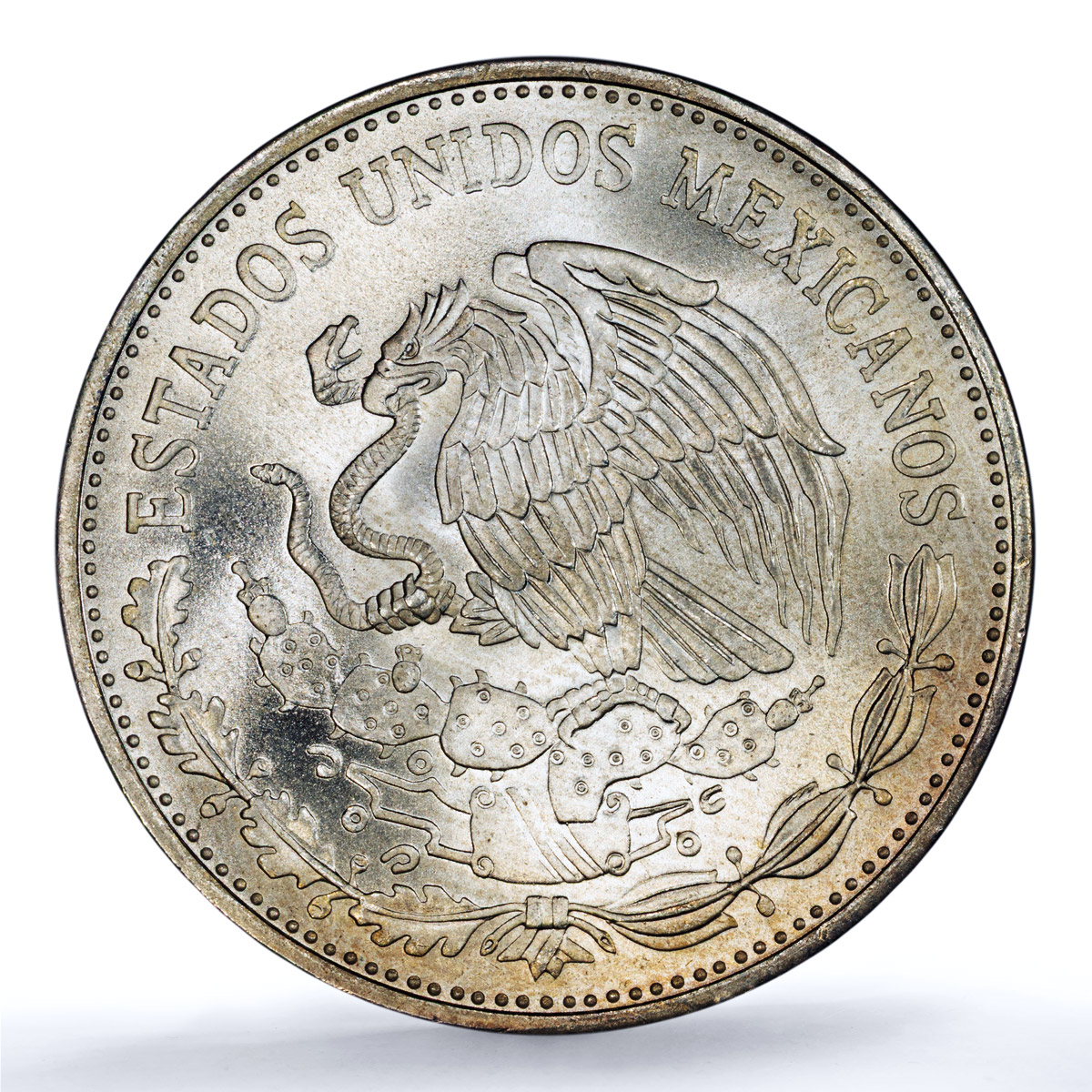 Mexico 50 pesos Oil Industry KM-532 Monument MS 65 PCGS silver coin 1988