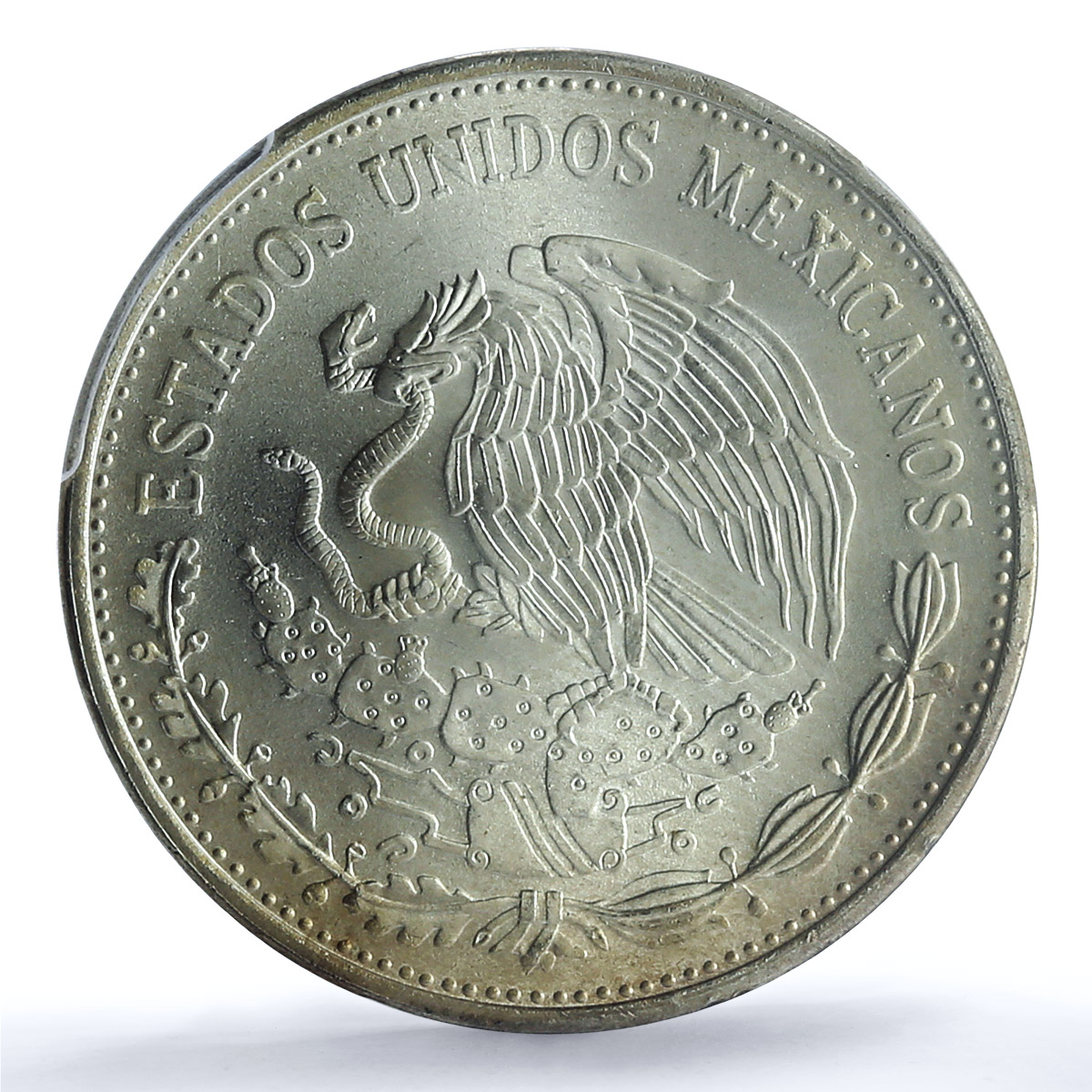 Mexico 50 pesos Oil Industry KM-532 Monument MS 65 PCGS silver coin 1988