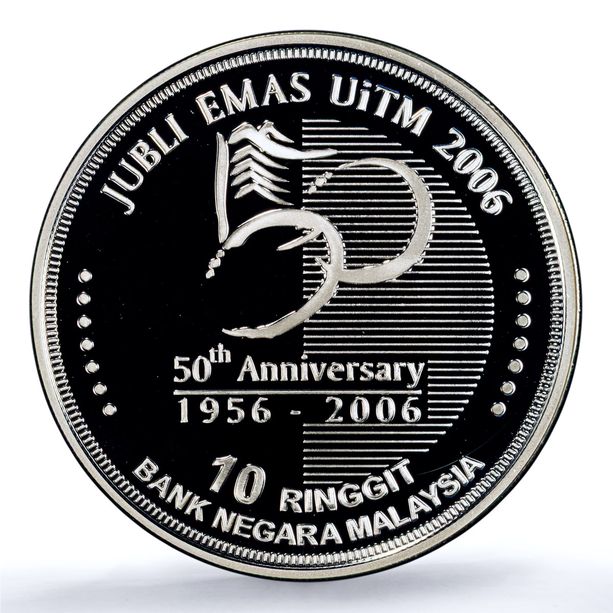 Malaysia 10 ringgit Mara University KM-142 Education PR 69 PCGS silver coin 2006