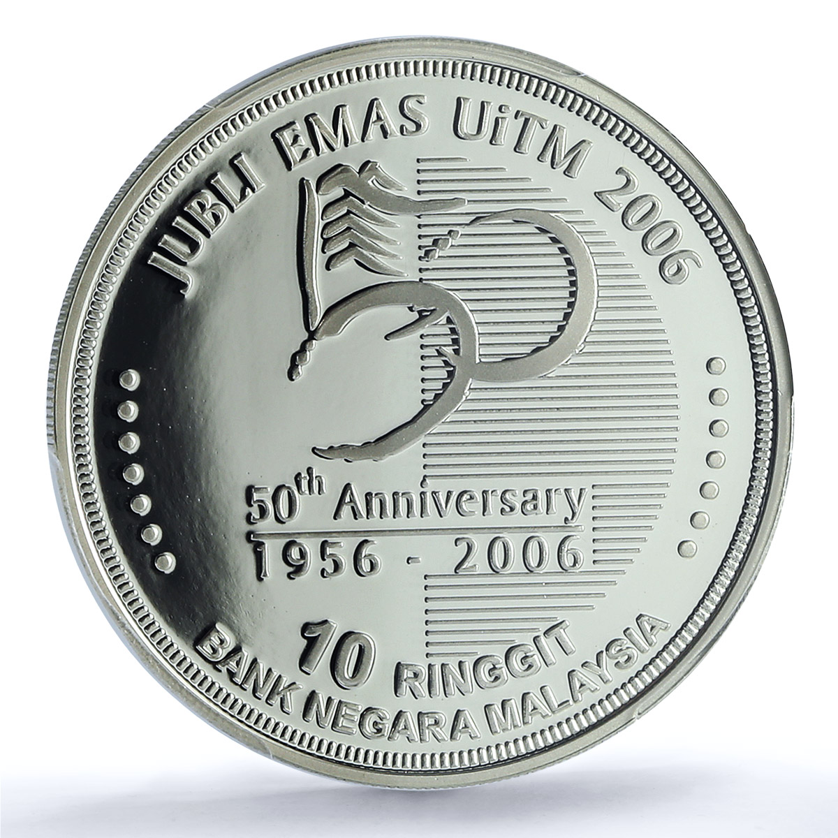 Malaysia 10 ringgit Mara University KM-142 Education PR 69 PCGS silver coin 2006