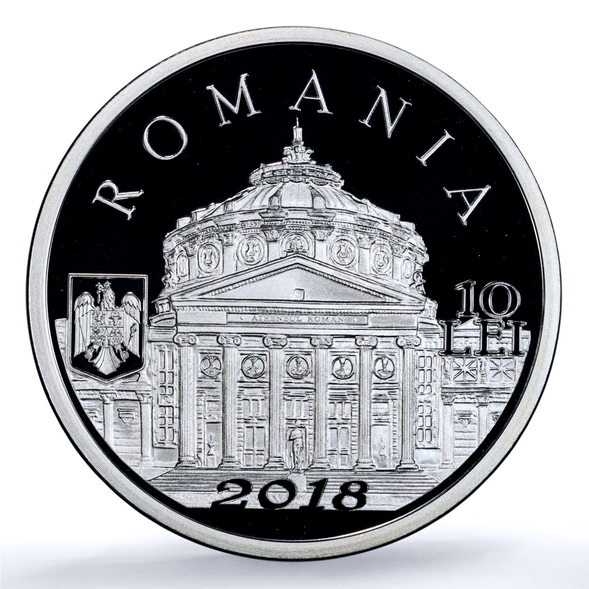Romania 10 lei Philharmonic Orchestra KM-433 Music PR 70 PCGS silver coin 2018