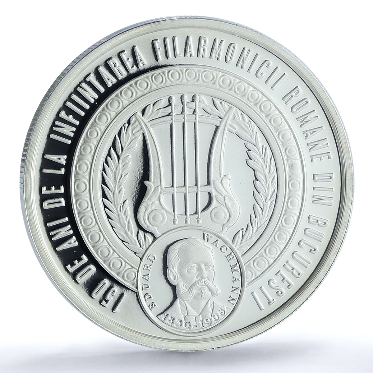 Romania 10 lei Philharmonic Orchestra KM-433 Music PR 70 PCGS silver coin 2018