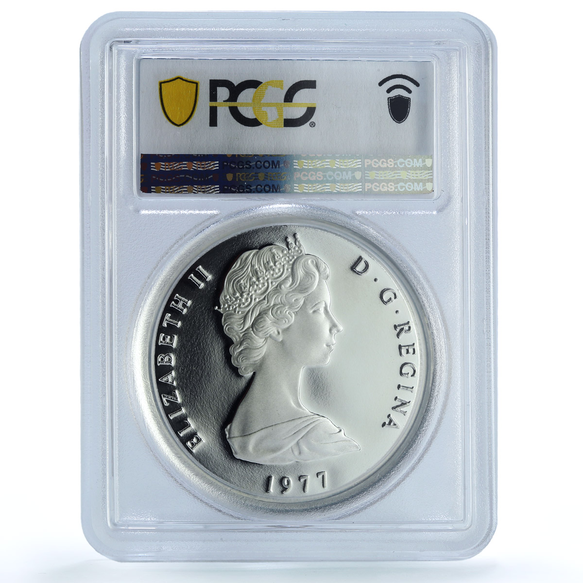 Turks and Caicos 20 crowns George III Obverses KM-18 PR 69 PCGS silver coin 1977