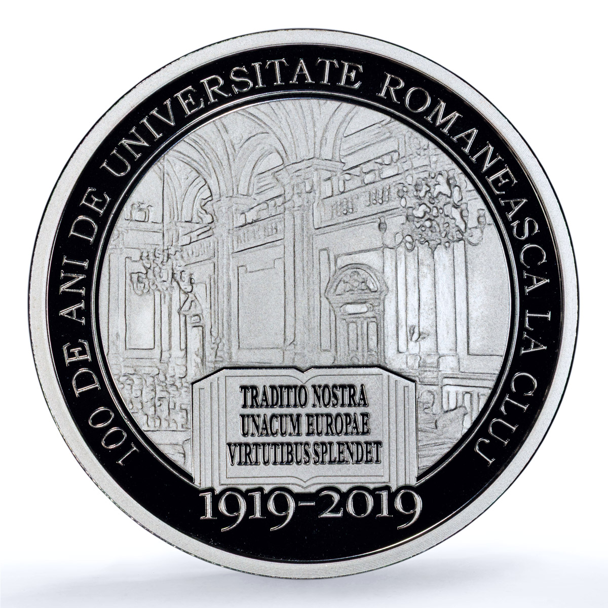 Romania 10 lei Cluj University KM-460 Building PR 70 PCGS silver coin 2019