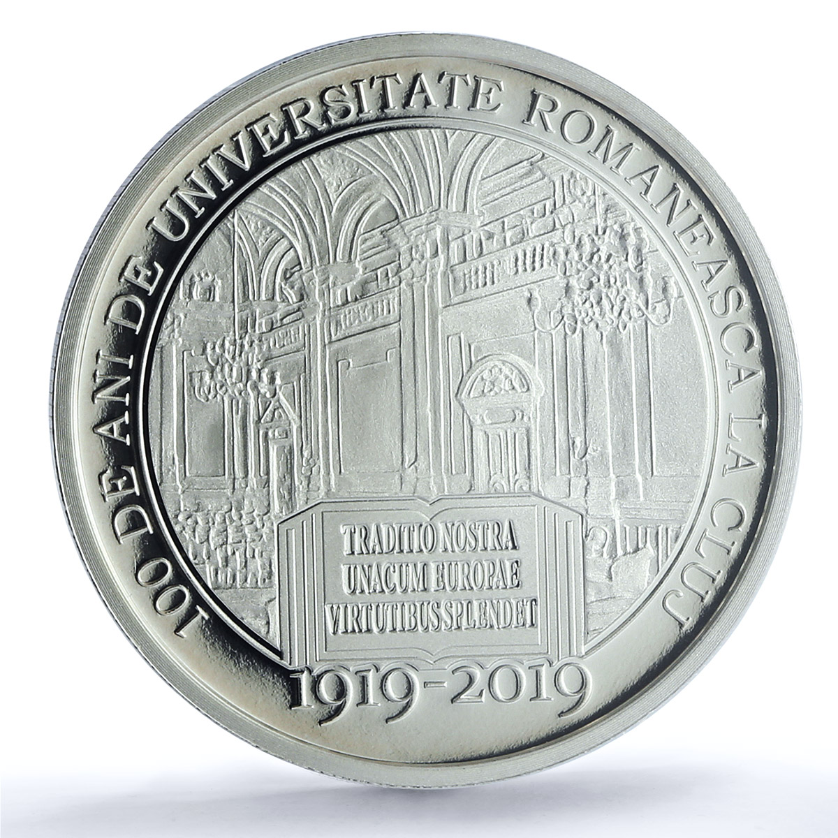 Romania 10 lei Cluj University KM-460 Building PR 70 PCGS silver coin 2019