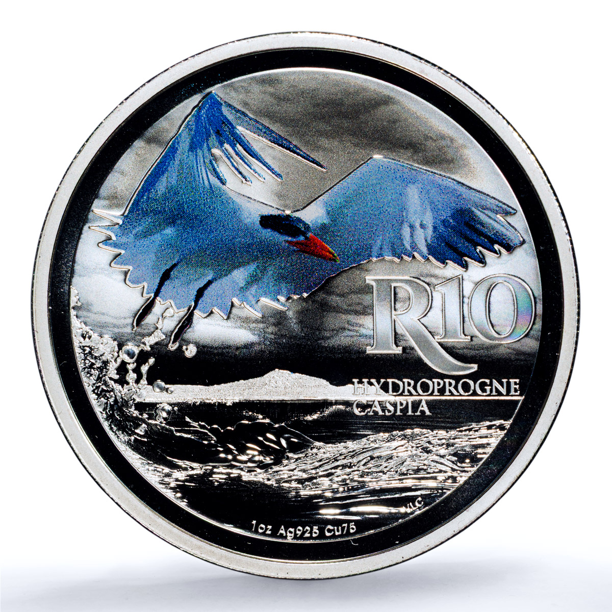 South Africa 10 rand Caspian Tern KM-630 Fauna Bird PR 70 PCGS silver coin 2017