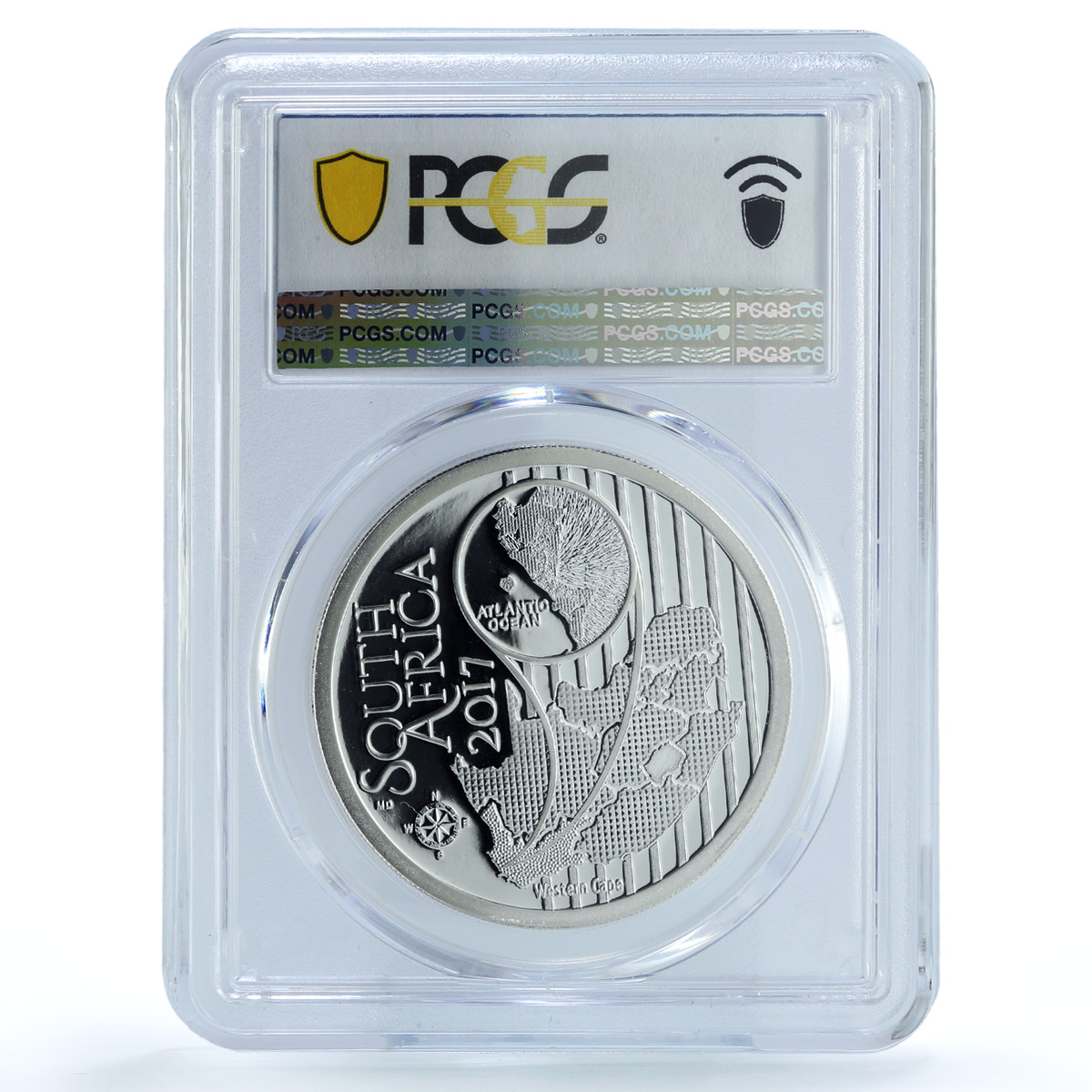 South Africa 10 rand Blue Crane KM-631 Fauna Bird PR 70 PCGS silver coin 2017