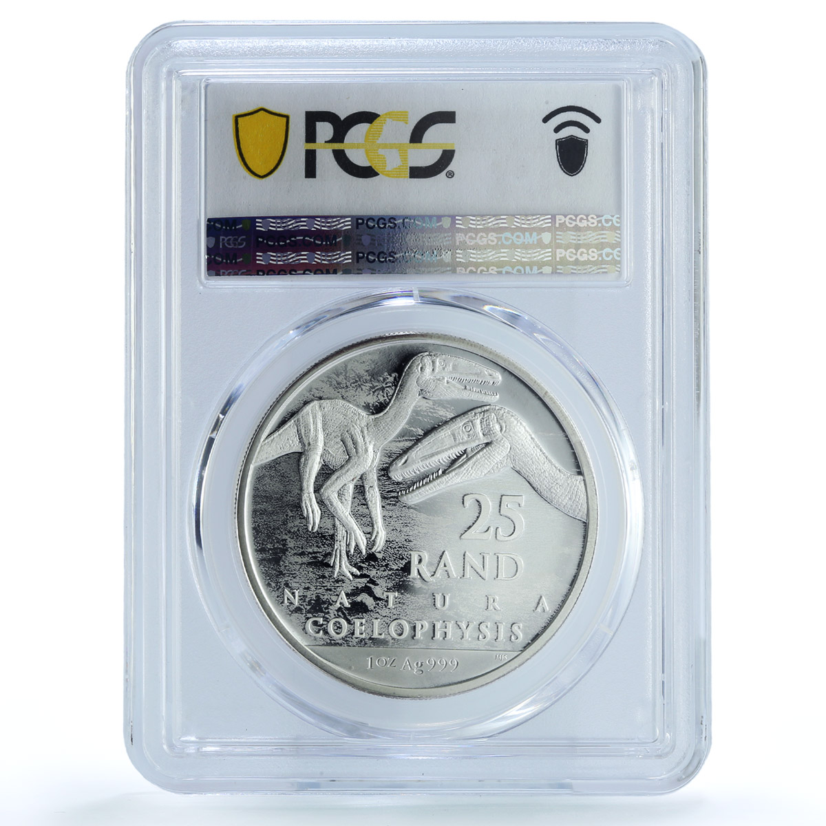 South Africa 25 rand Coelophysis KM-734 Dinosaurs MS 70 PCGS silver coin 2020