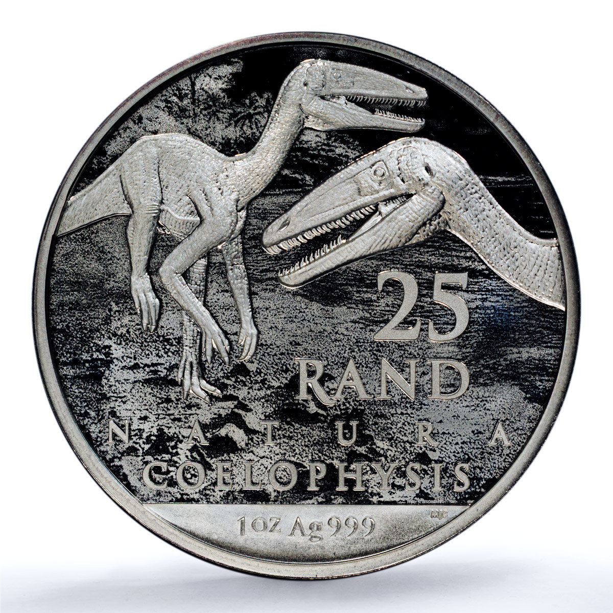 South Africa 25 rand Coelophysis KM-734 Dinosaurs MS 70 PCGS silver coin 2020