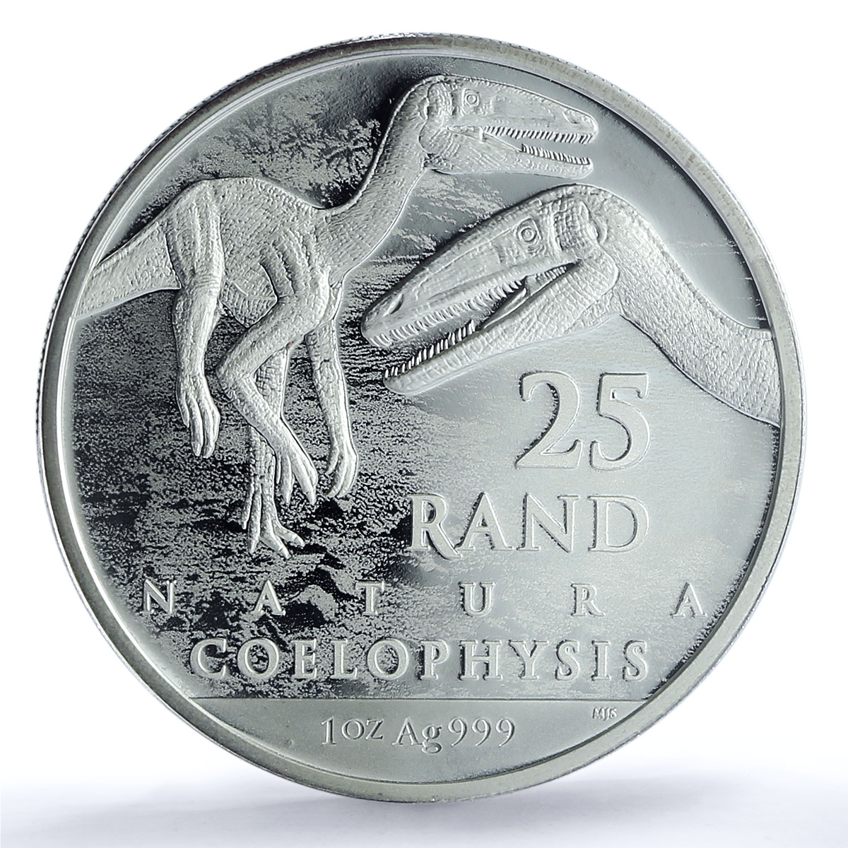 South Africa 25 rand Coelophysis KM-734 Dinosaurs MS 70 PCGS silver coin 2020