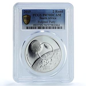 South Africa 2 rand Polymer Putty KM-699 Space PR 70 PCGS silver coin 2019