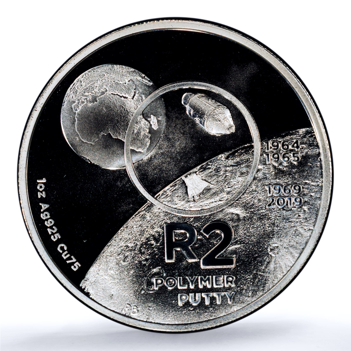 South Africa 2 rand Polymer Putty KM-699 Space PR 70 PCGS silver coin 2019