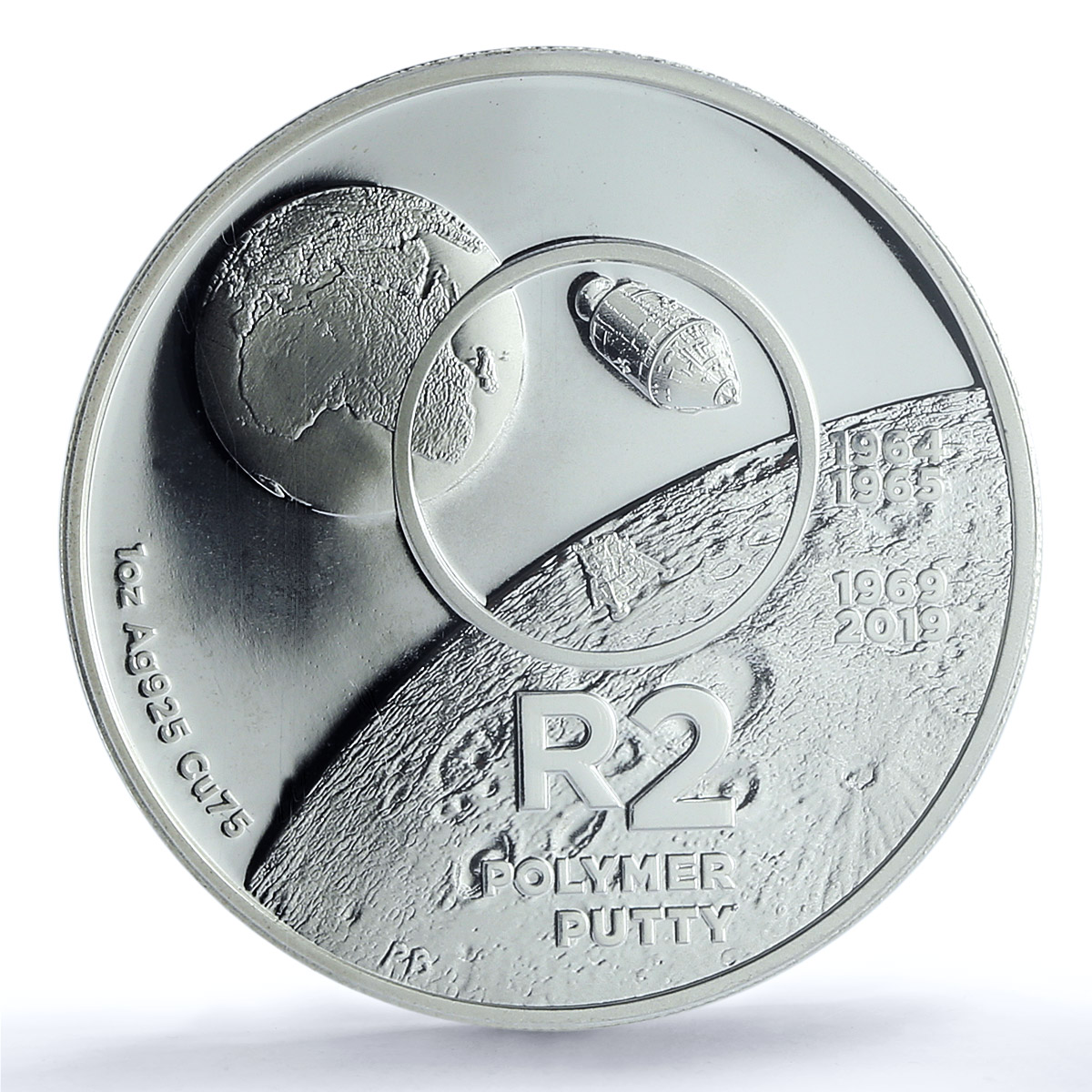 South Africa 2 rand Polymer Putty KM-699 Space PR 70 PCGS silver coin 2019