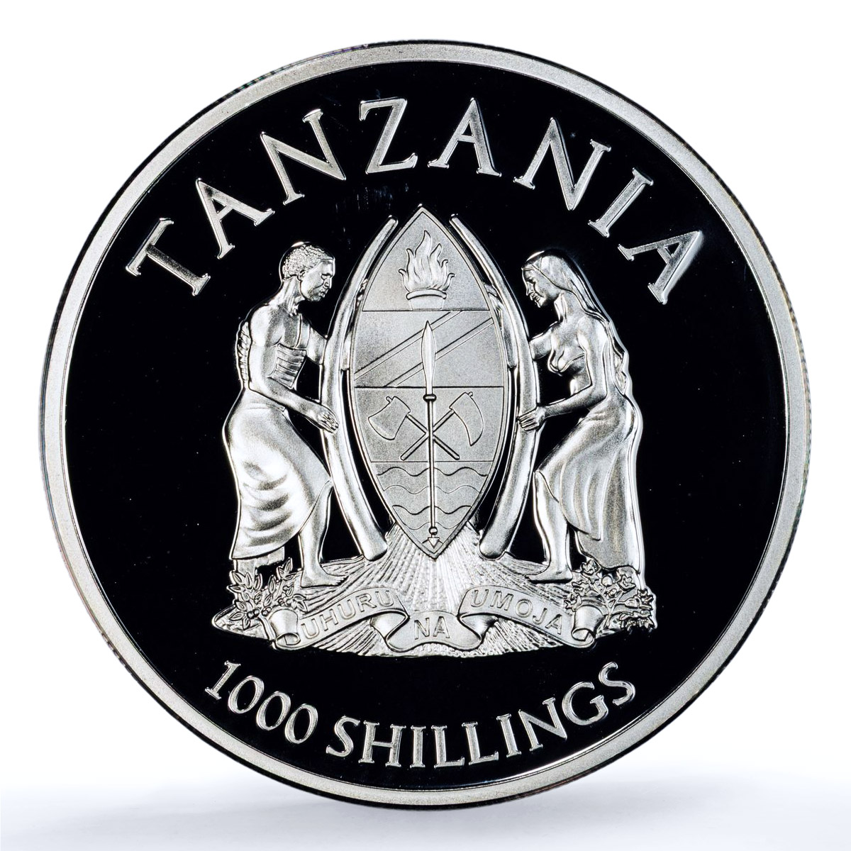 Tanzania 1000 shillings Vulture KM-67 Fauna Bird PR 70 PCGS silver coin 2014 Tanzania 1000 shillings Vulture KM-67 Fauna Bird PR 70 PCGS silver coin 2014