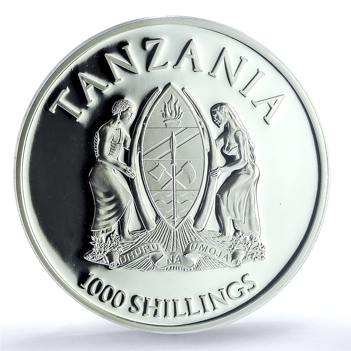 Tanzania 1000 shillings Vulture KM-67 Fauna Bird PR 70 PCGS silver coin 2014 Tanzania 1000 shillings Vulture KM-67 Fauna Bird PR 70 PCGS silver coin 2014