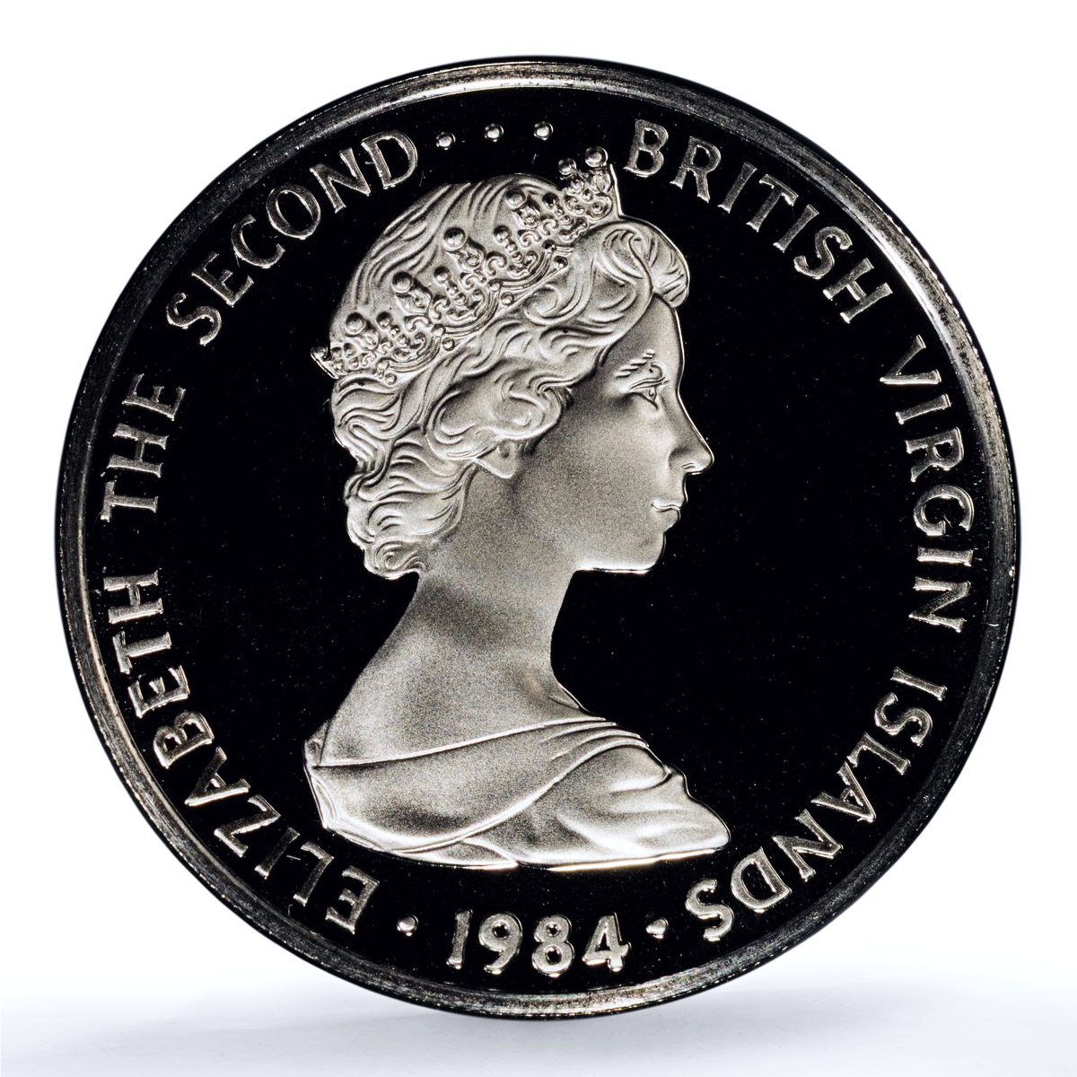 British Virgin Islands 25 cents Elizabeth II KM-4 Bird PR 70 PCGS CuNi coin 1984