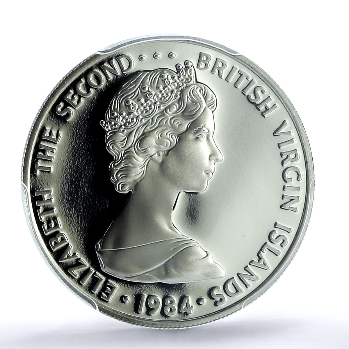 British Virgin Islands 25 cents Elizabeth II KM-4 Bird PR 70 PCGS CuNi coin 1984
