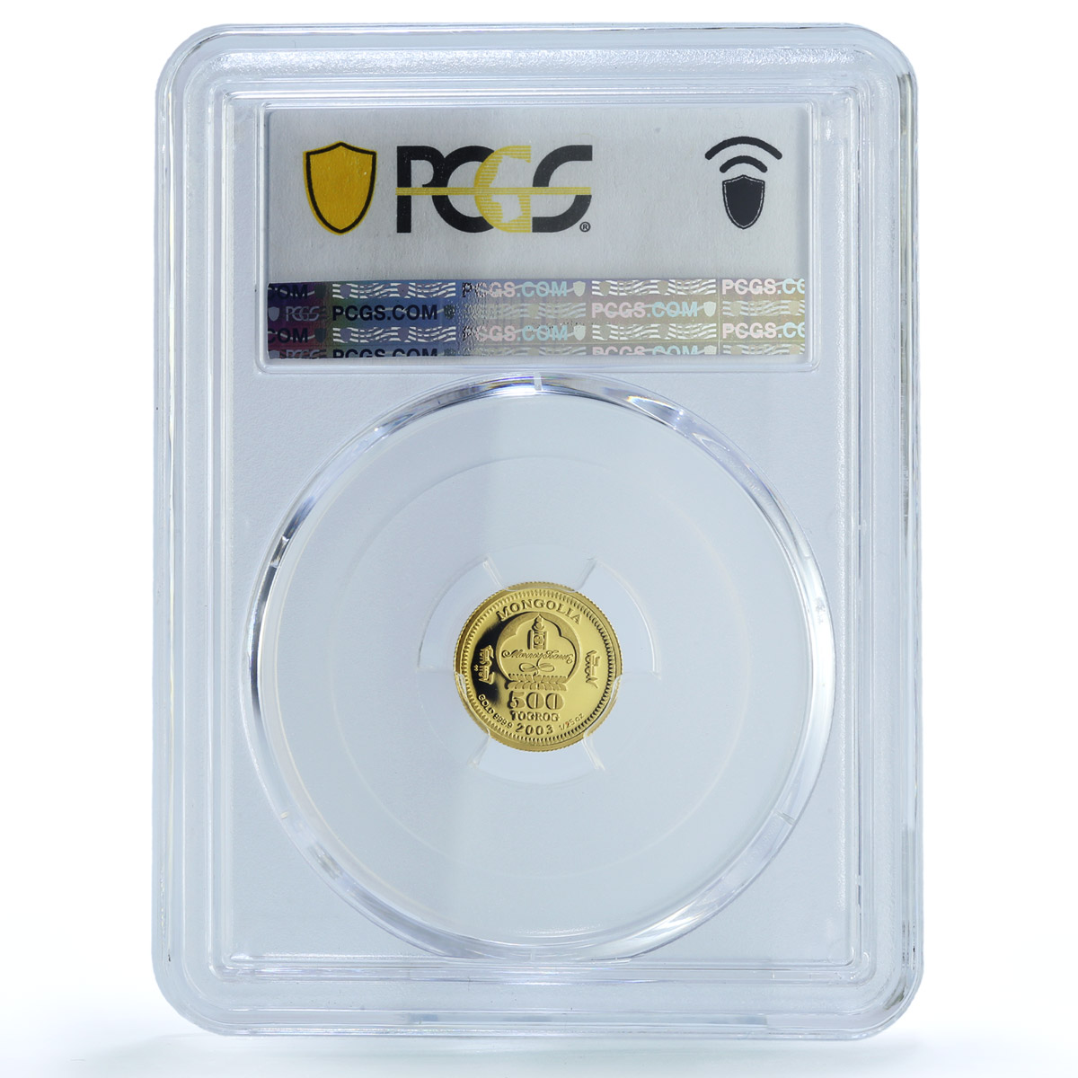 Mongolia 500 togrog Chinggis Khan History PR 70 PCGS gold coin 2003