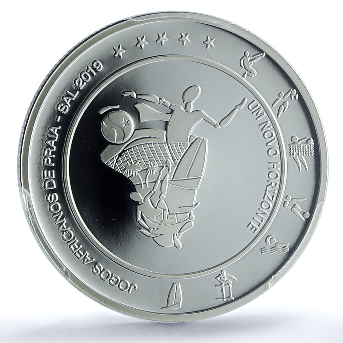 Cape Verde 200 escudos Swimming KM-57a Beach Games PR 69 PCGS silver coin 2019