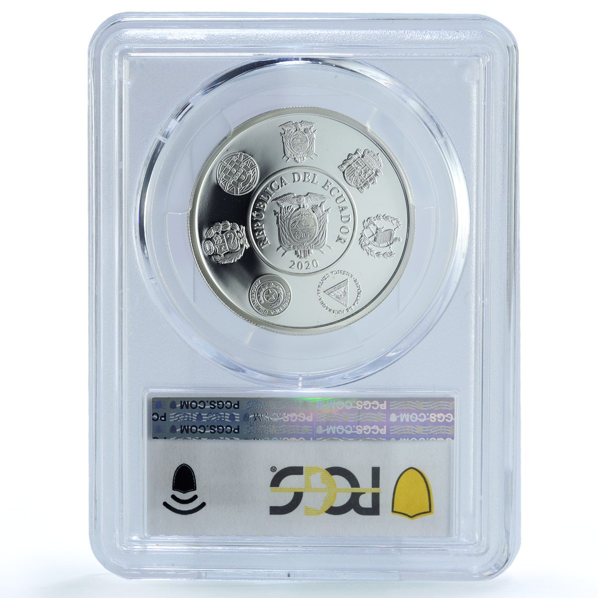 Ecuador 1 sucre Ibero-American Railways KM-129 Train PR 69 PCGS silver coin 2020