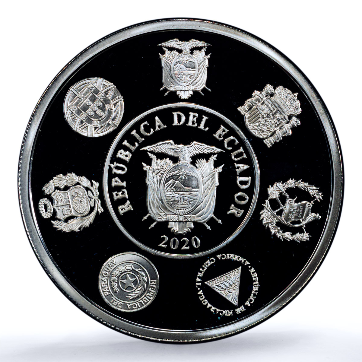 Ecuador 1 sucre Ibero-American Railways KM-129 Train PR 69 PCGS silver coin 2020