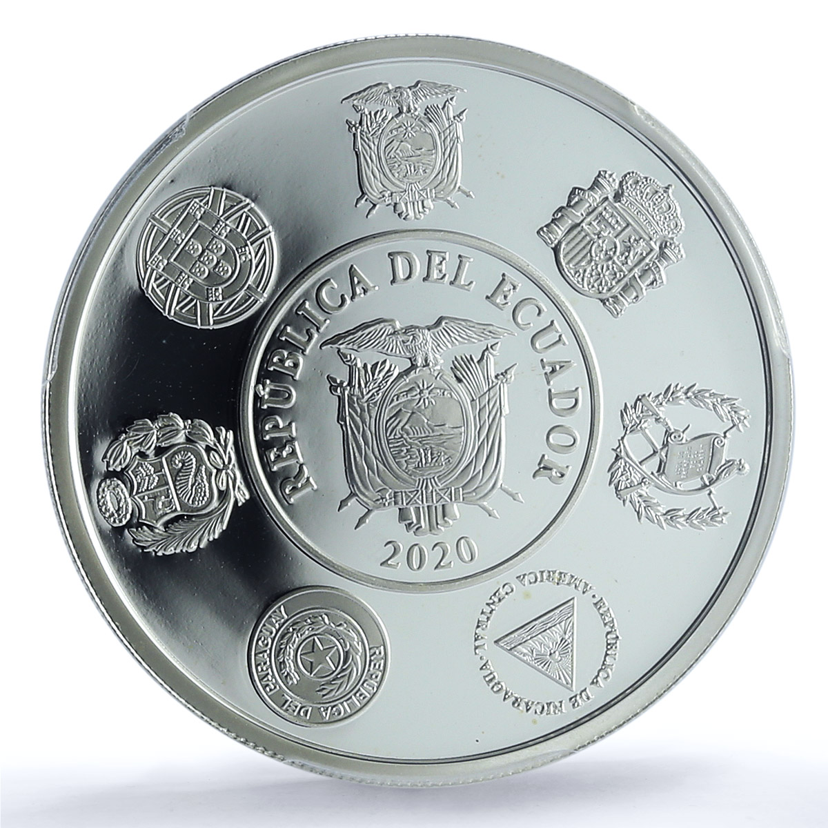 Ecuador 1 sucre Ibero-American Railways KM-129 Train PR 69 PCGS silver coin 2020