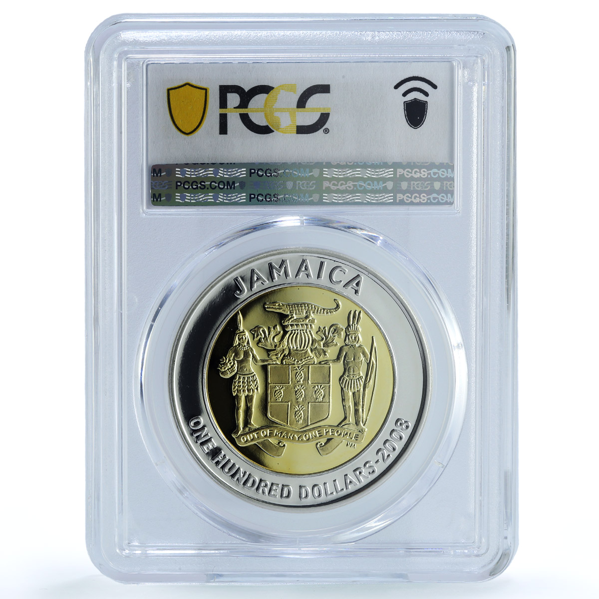 Jamaica 100 dollars Gold Medal Winners KM-201 Beijing PR69 PCGS silver coin 2008