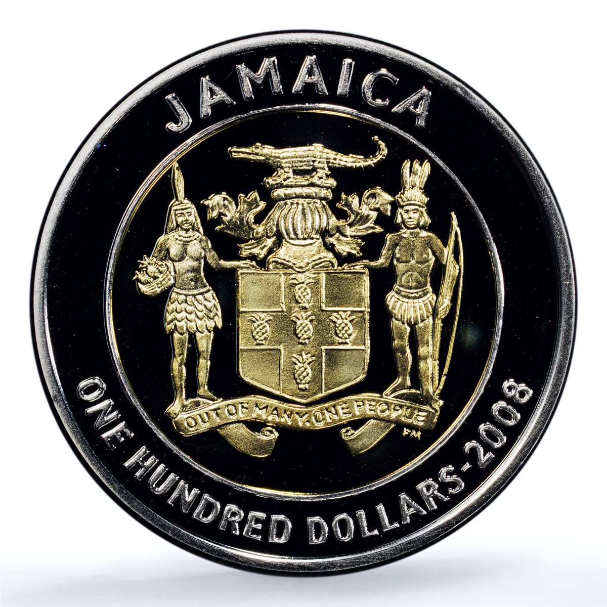 Jamaica 100 dollars Gold Medal Winners KM-201 Beijing PR69 PCGS silver coin 2008