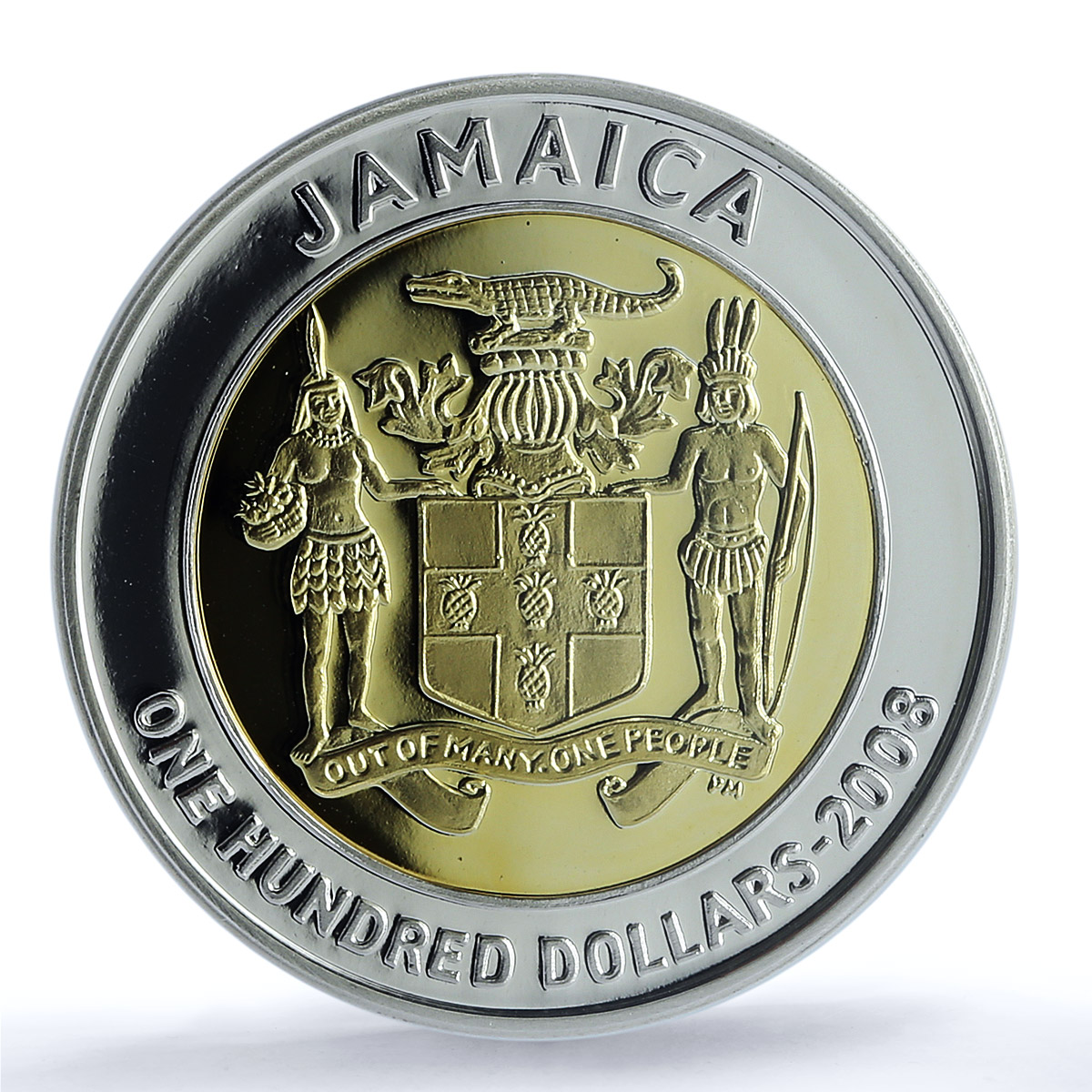 Jamaica 100 dollars Gold Medal Winners KM-201 Beijing PR69 PCGS silver coin 2008