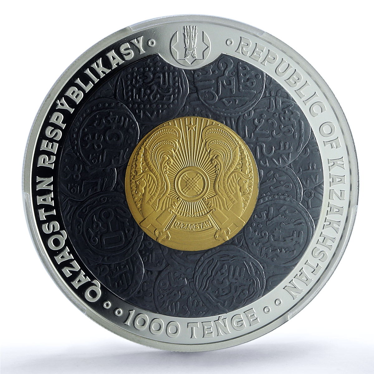 Kazakhstan 1000 tenge Joshy Ulysy Khan Zhoshy Gilt PR 70 PCGS silver coin 2024