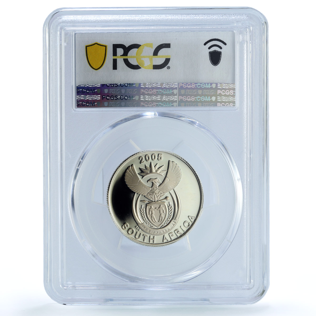 South Africa 5 cents Wild Dog KM-320 Wildlife Fauna PR 69 PCGS silver coin 2005