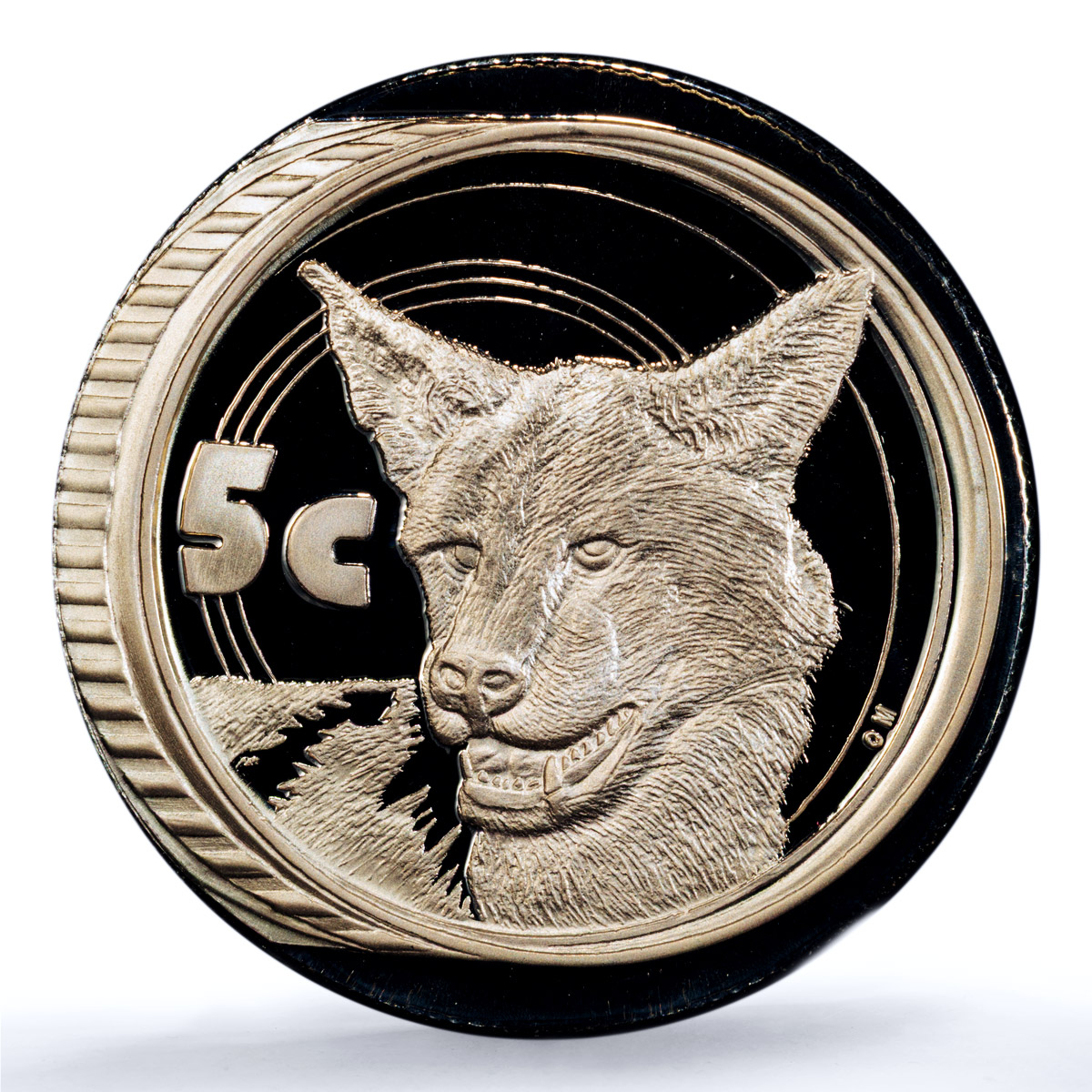 South Africa 5 cents Wild Dog KM-320 Wildlife Fauna PR 69 PCGS silver coin 2005