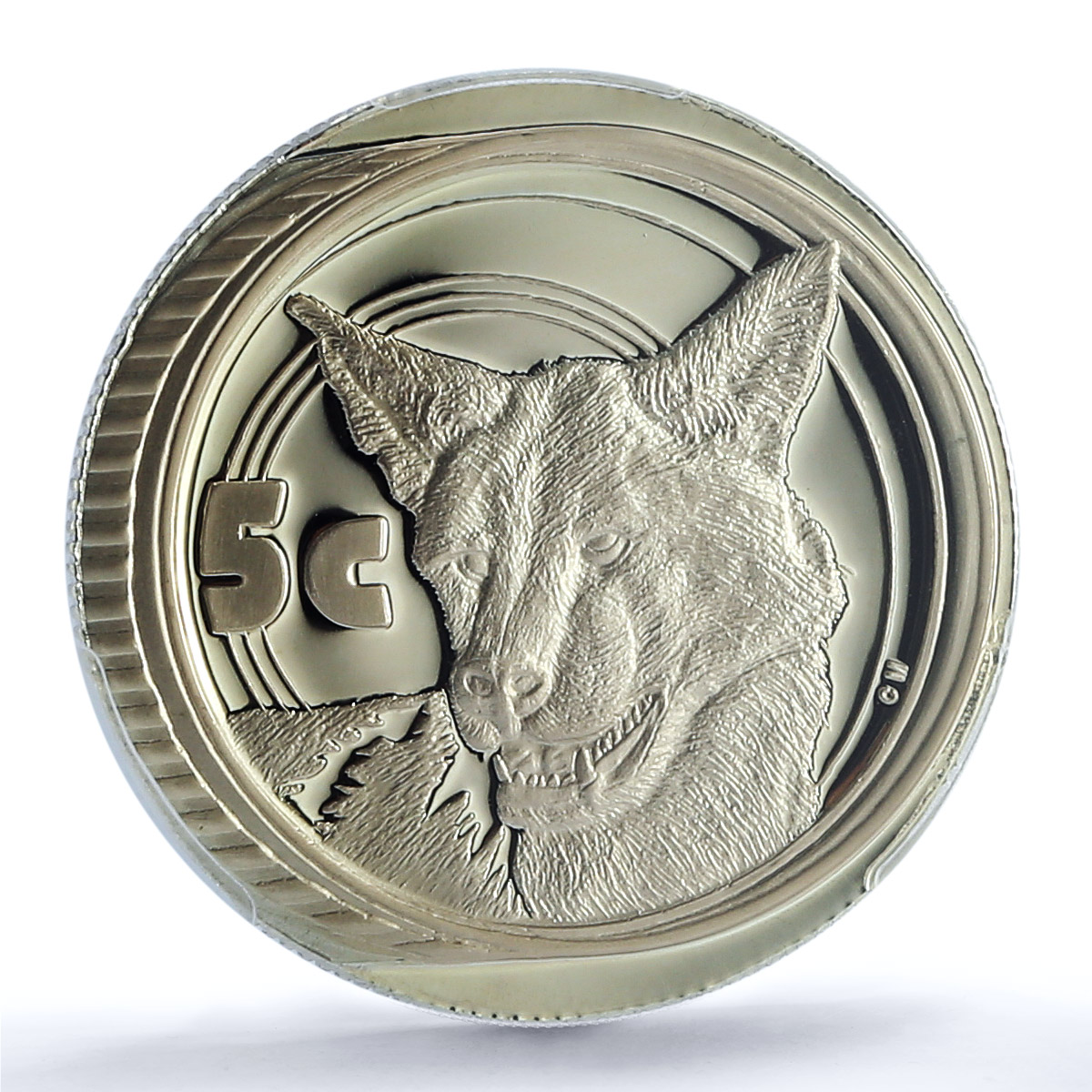 South Africa 5 cents Wild Dog KM-320 Wildlife Fauna PR 69 PCGS silver coin 2005
