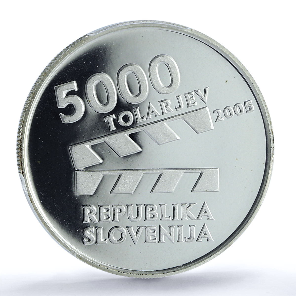 Slovenia 5000 tolarjev Slovene Film KM-62 Cinema Art PR 69 PCGS silver coin 2005