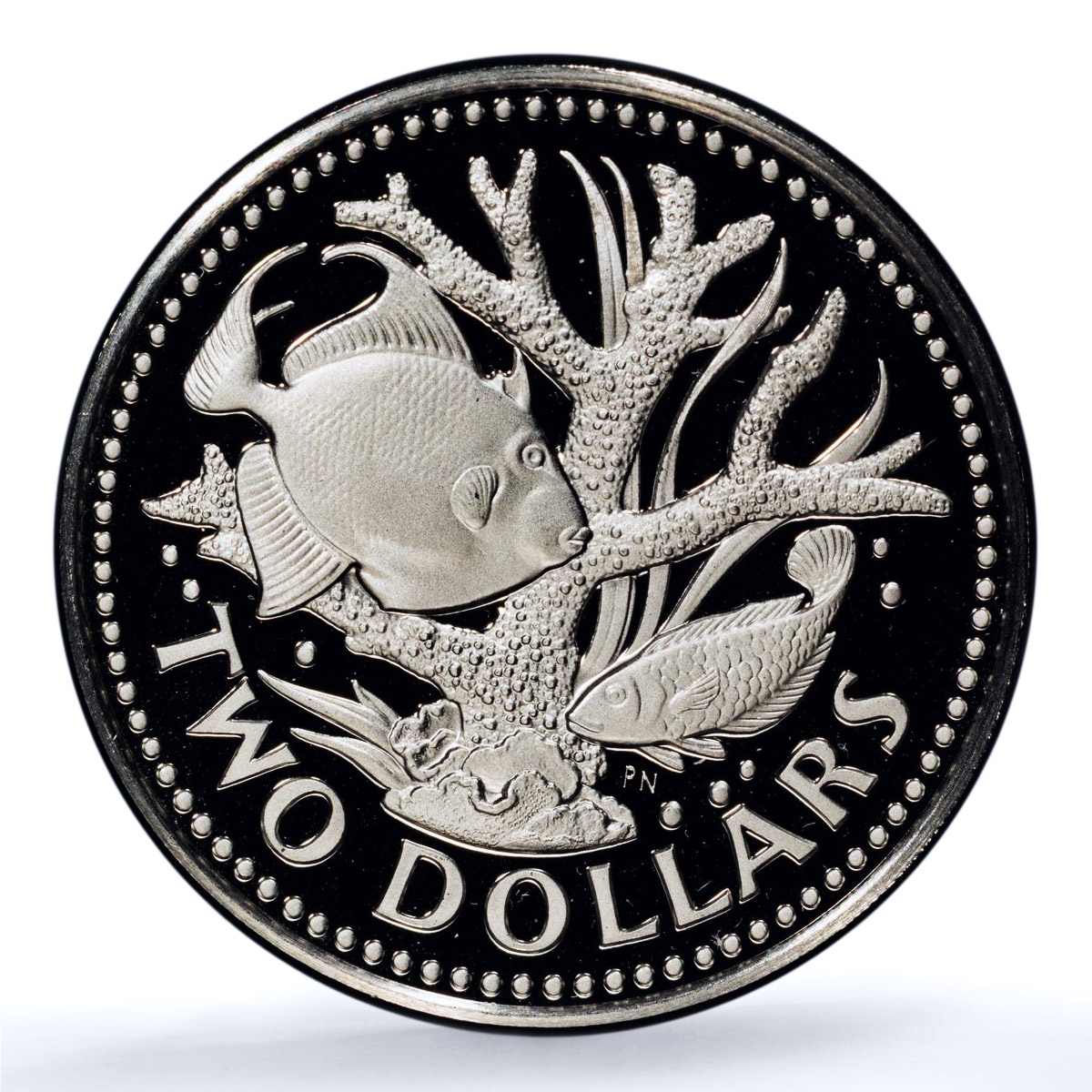 Barbados 2 dollars Elizabeth II KM-15 Fish PR 70 PCGS CuNi coin 1983