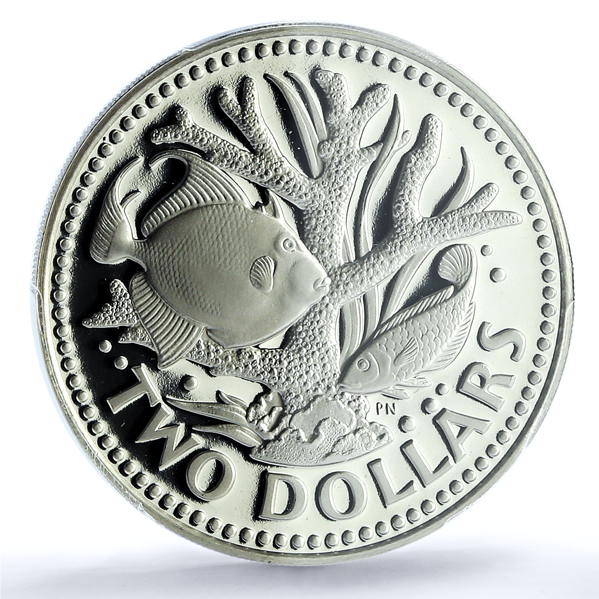 Barbados 2 dollars Elizabeth II KM-15 Fish PR 70 PCGS CuNi coin 1983