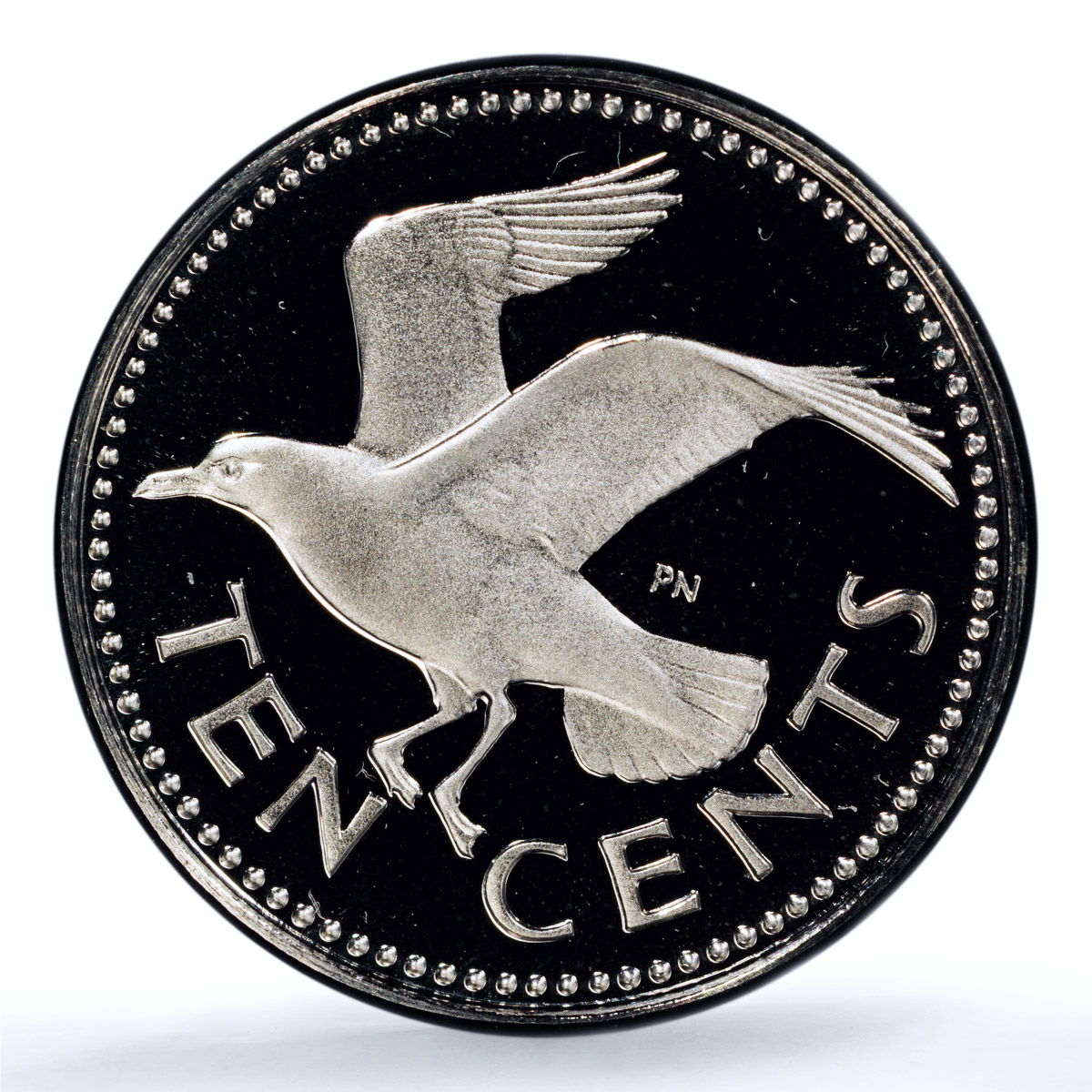 Barbados 10 cents Elizabeth II KM-12 Gull Bird PR 70 PCGS CuNi coin 1983
