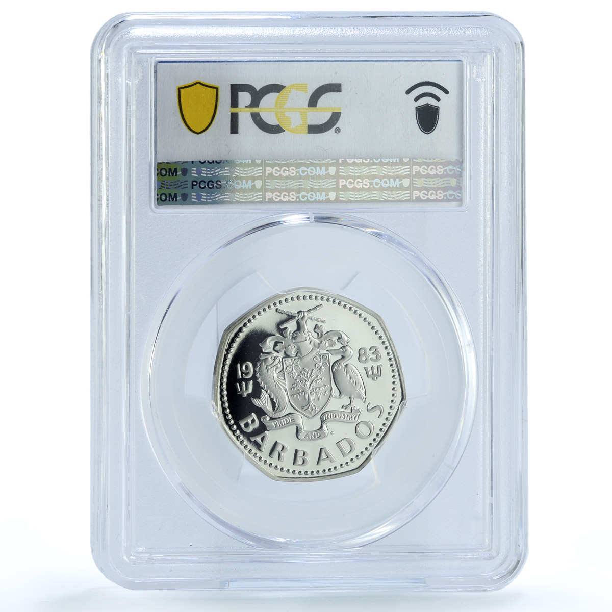 Barbados 1 dollar Elizabeth II KM-14 Fish PR 70 PCGS CuNi coin 1983
