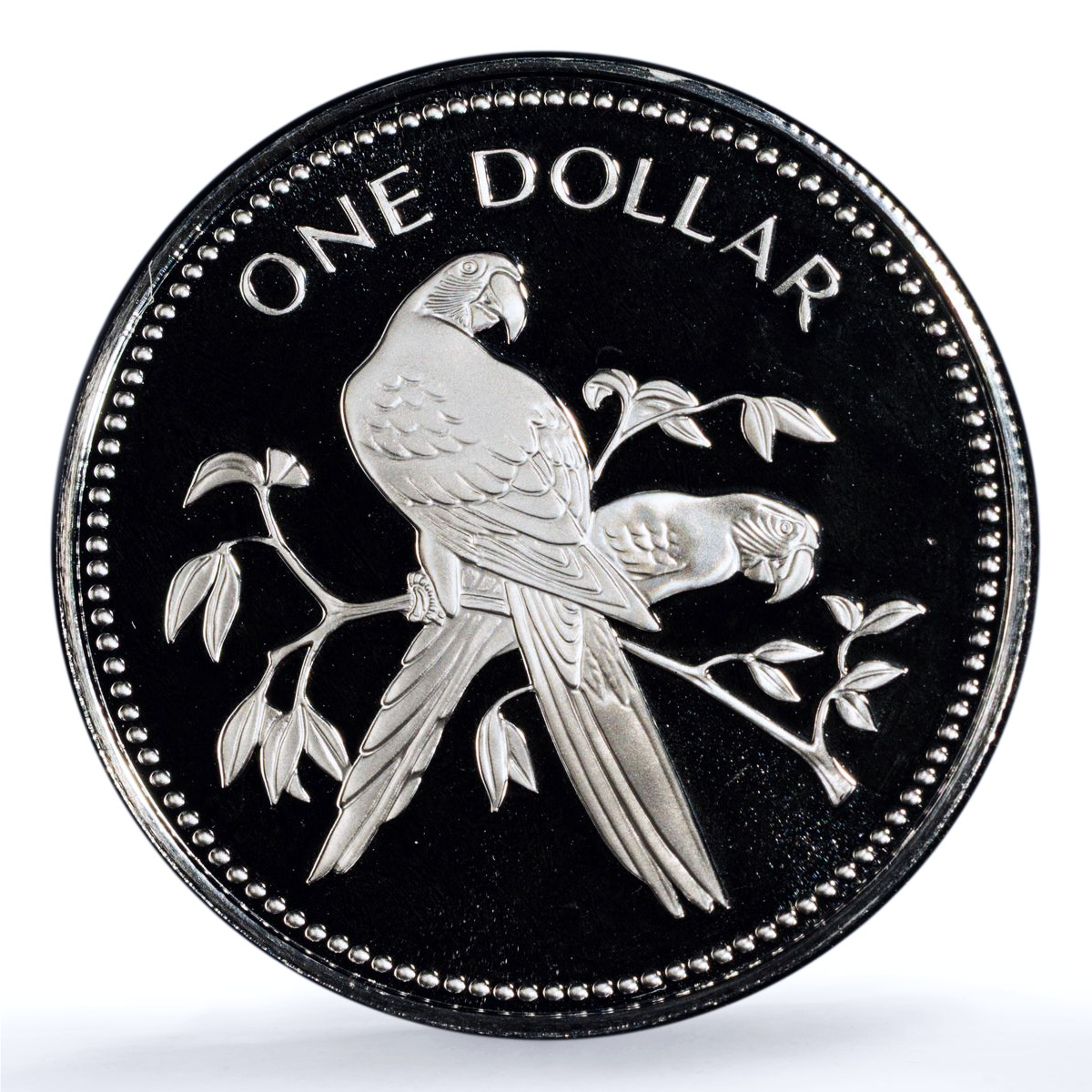 Belize 1 dollar Elizabeth II KM-43a Parrot Bird PR 70 PCGS silver coin 1981
