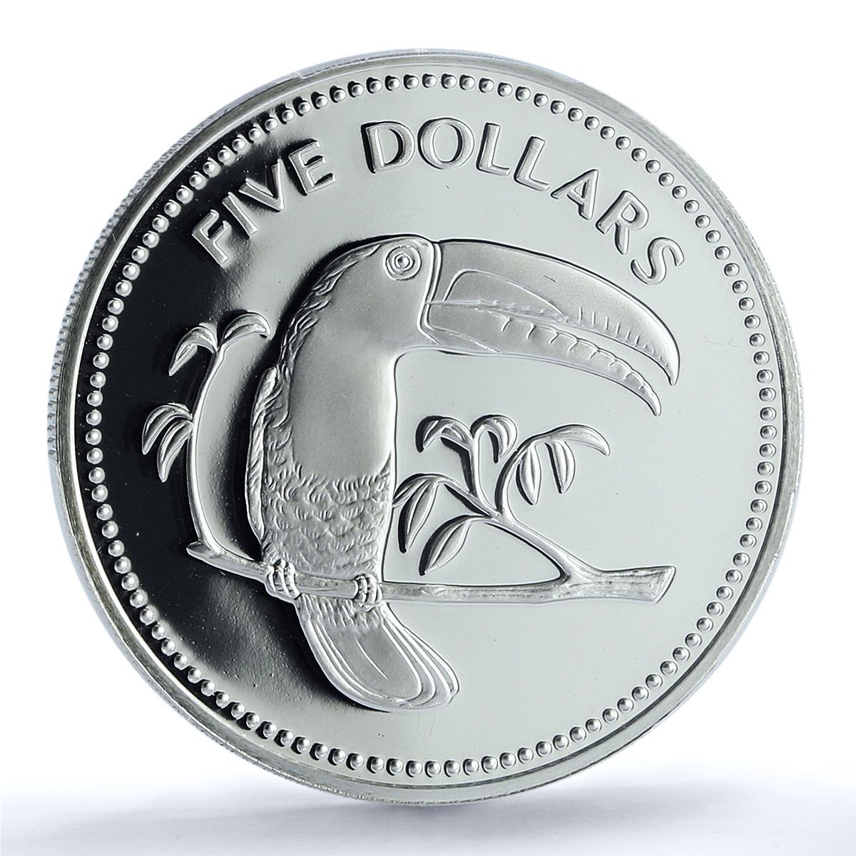 Belize 5 dollars Elizabeth II KM-44a Toucan Bird PR 70 PCGS silver coin 1979