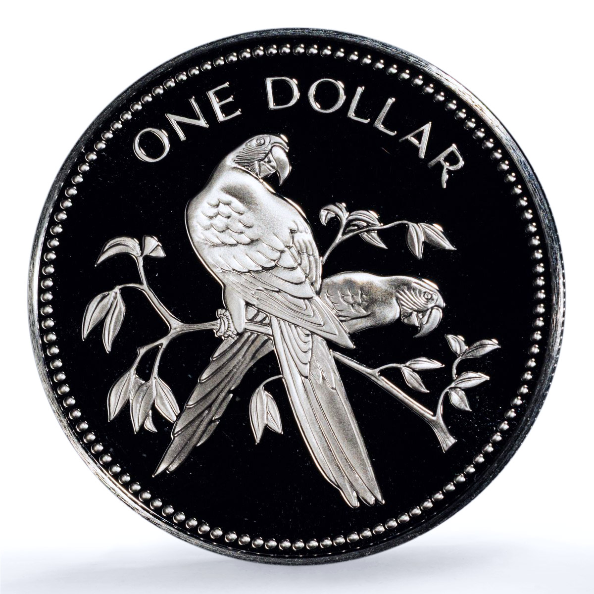 Belize 1 dollar Elizabeth II KM-43a Parrot Bird PR 70 PCGS silver coin 1979