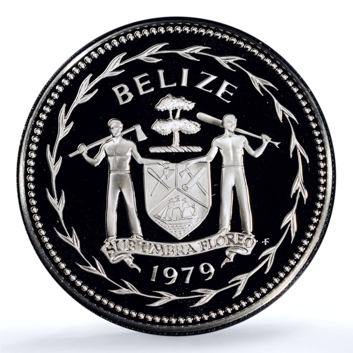 Belize 1 dollar Elizabeth II KM-43a Parrot Bird PR 70 PCGS silver coin 1979