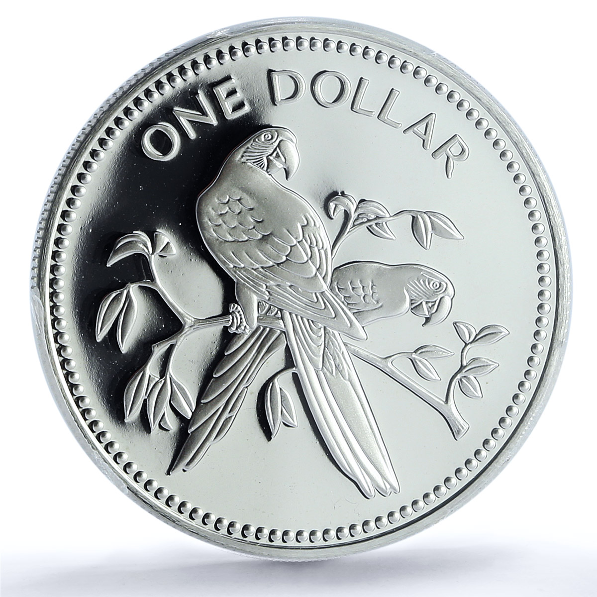 Belize 1 dollar Elizabeth II KM-43a Parrot Bird PR 70 PCGS silver coin 1979