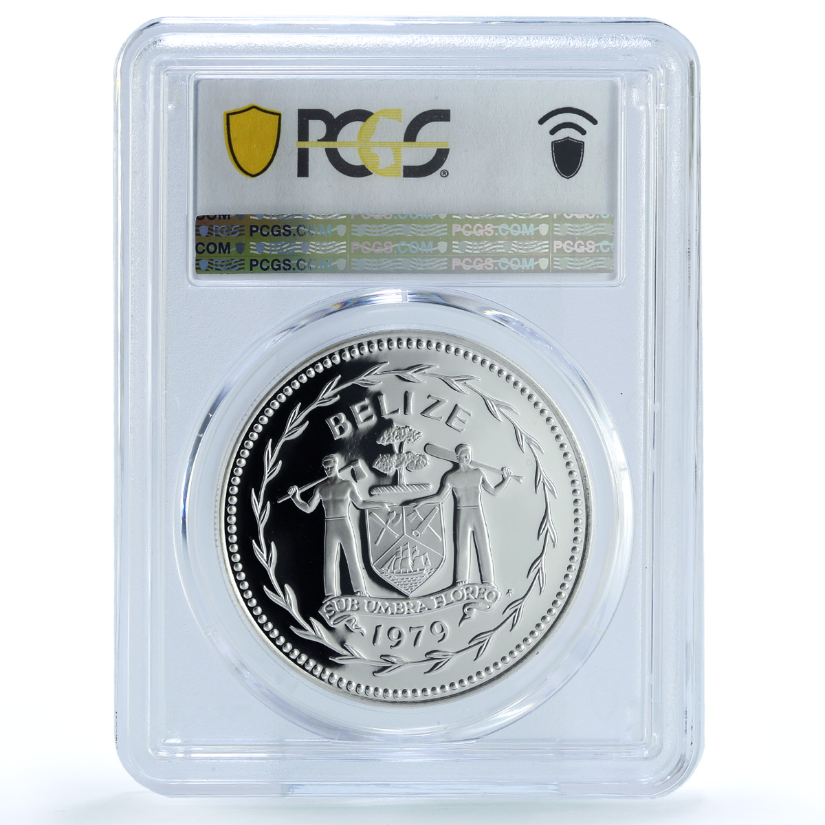 Belize 10 dollars Elizabeth II KM-57a Jabirus Birds PR 70 PCGS silver coin 1979