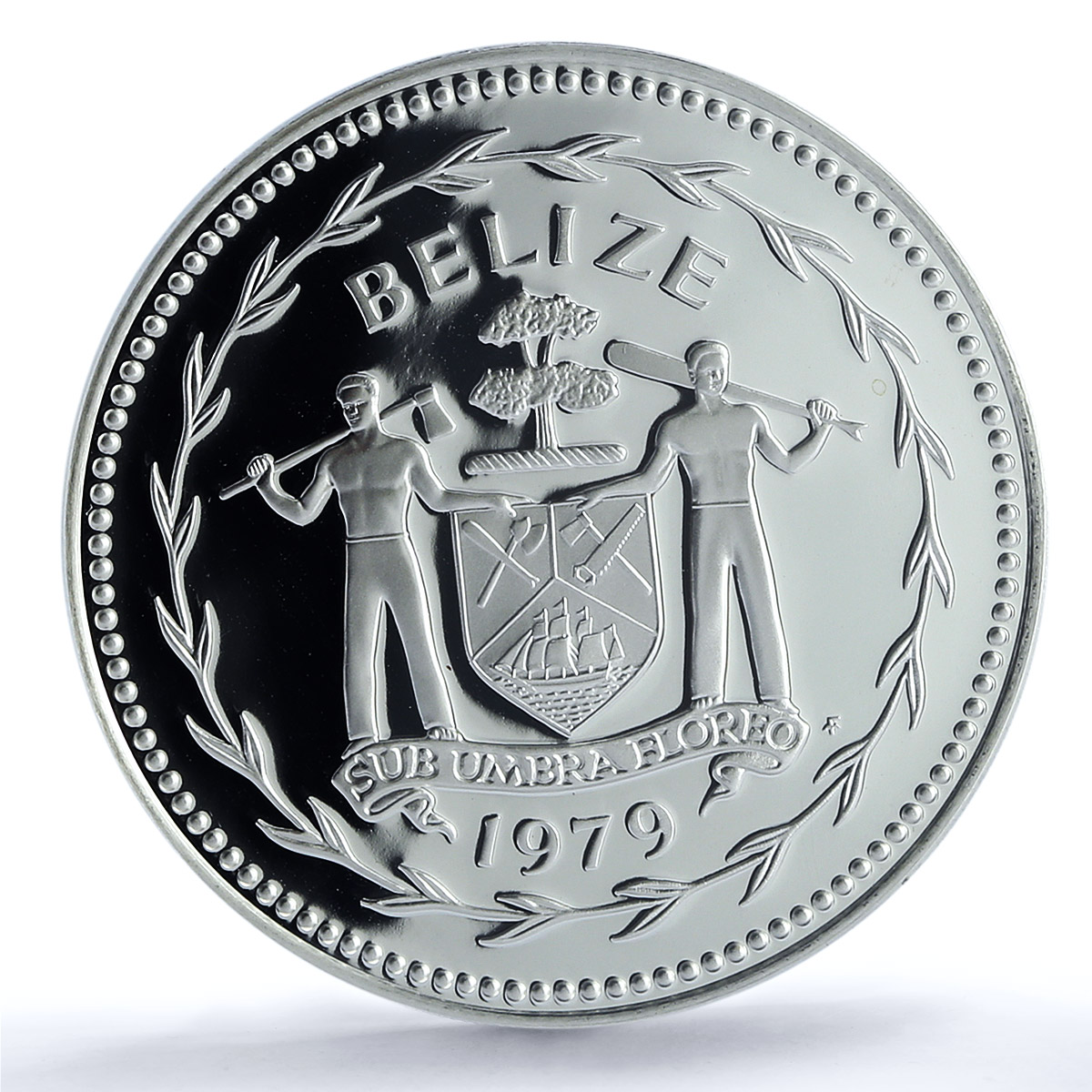 Belize 10 dollars Elizabeth II KM-57a Jabirus Birds PR 70 PCGS silver coin 1979